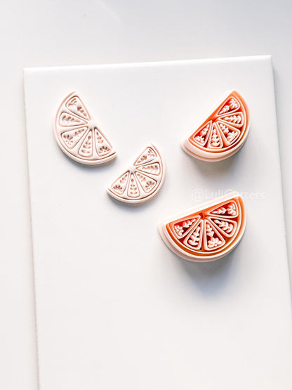 Botanical Citrus Slice Cutter | Fruit Shape Tool for Polymer Clay