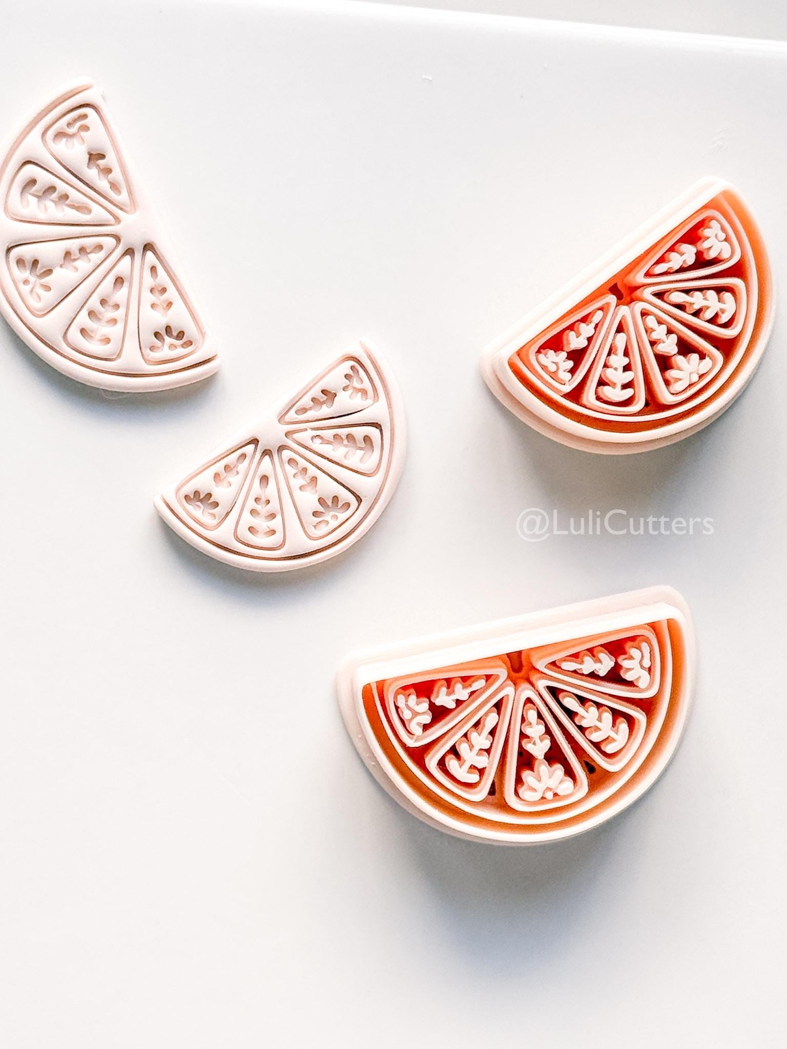 Botanical Citrus Slice Cutter | Fruit Shape Tool for Polymer Clay