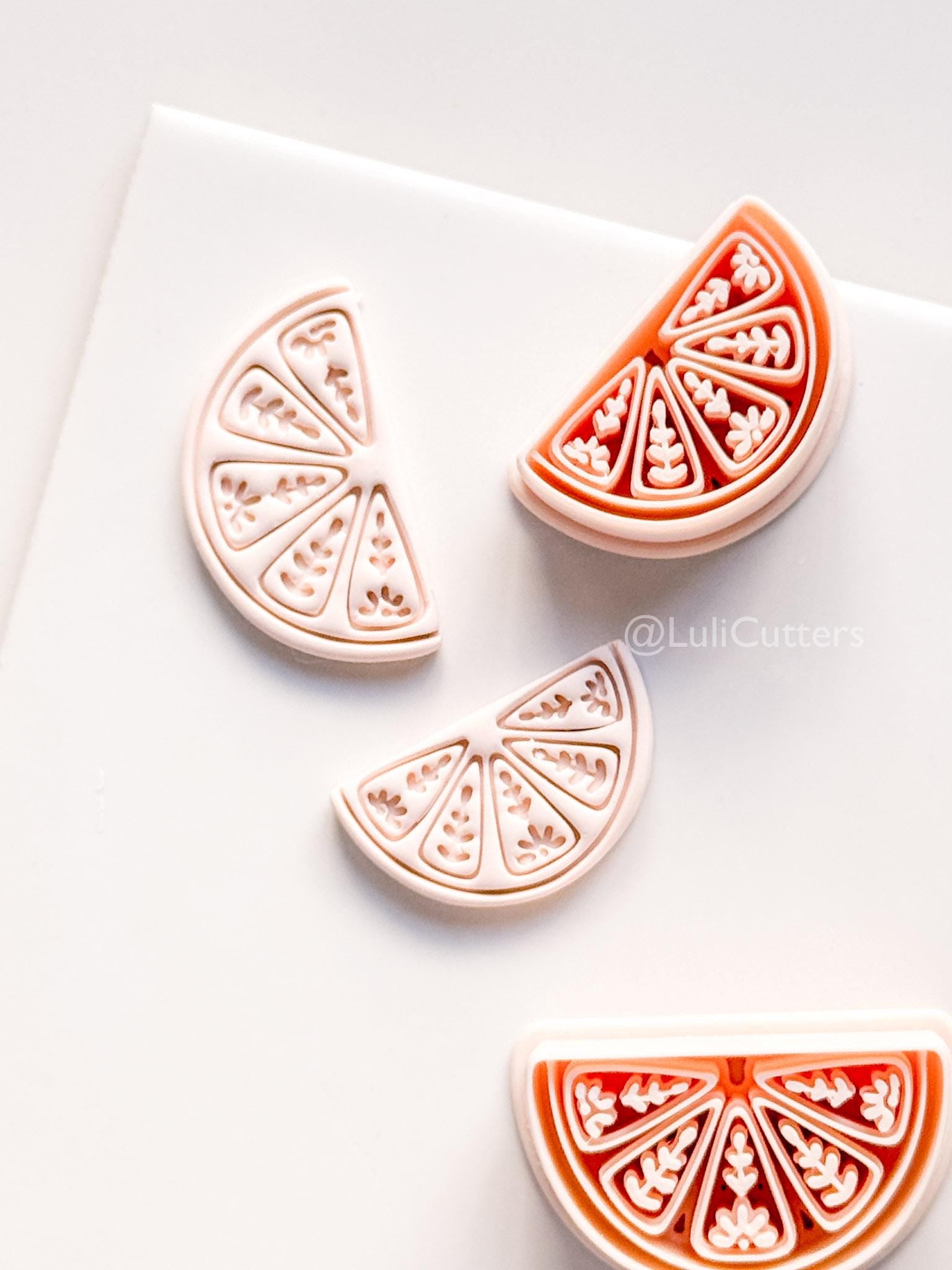 Botanical Citrus Slice Cutter | Fruit Shape Tool for Polymer Clay