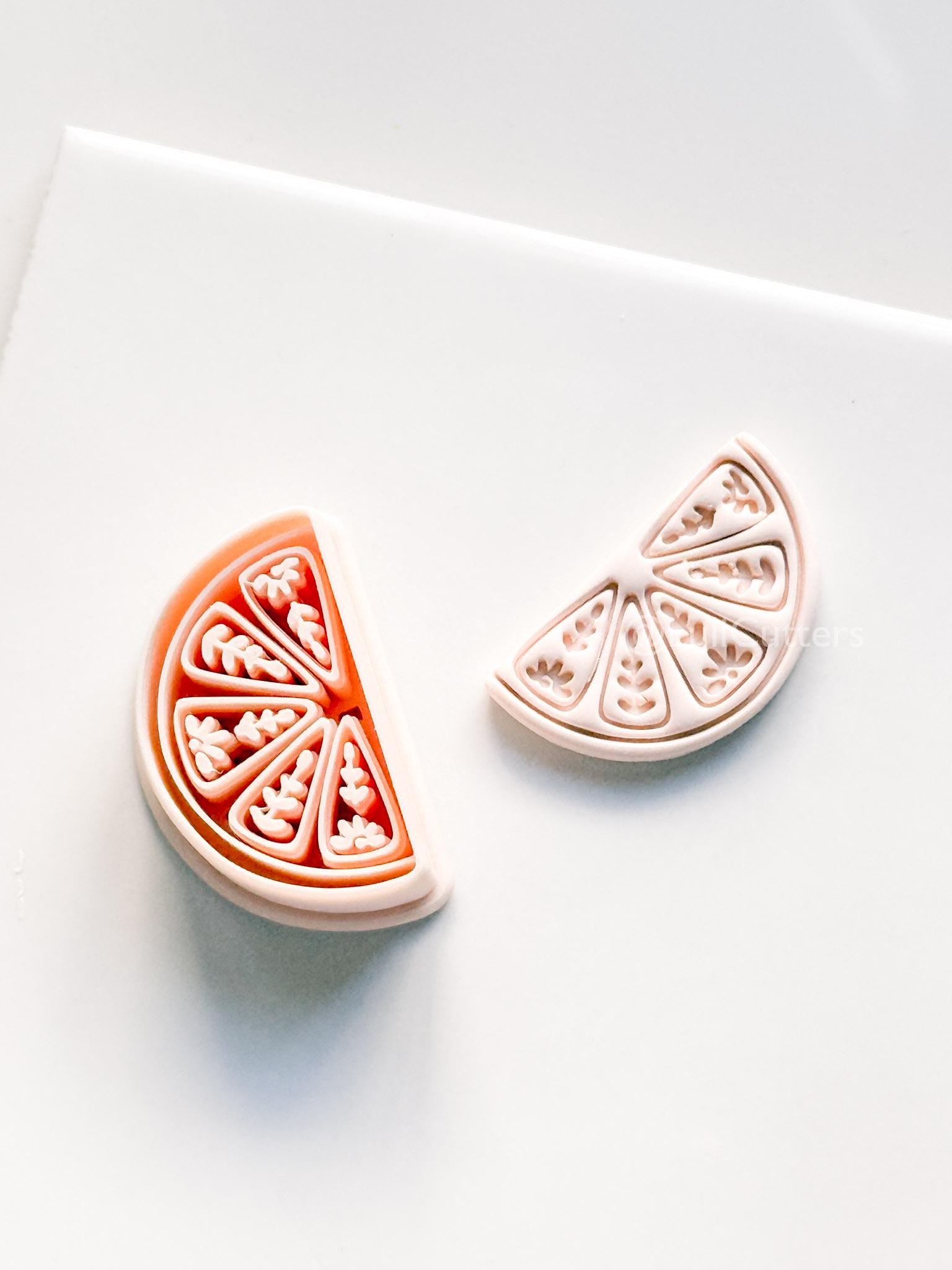 Botanical Citrus Slice Cutter | Fruit Shape Tool for Polymer Clay