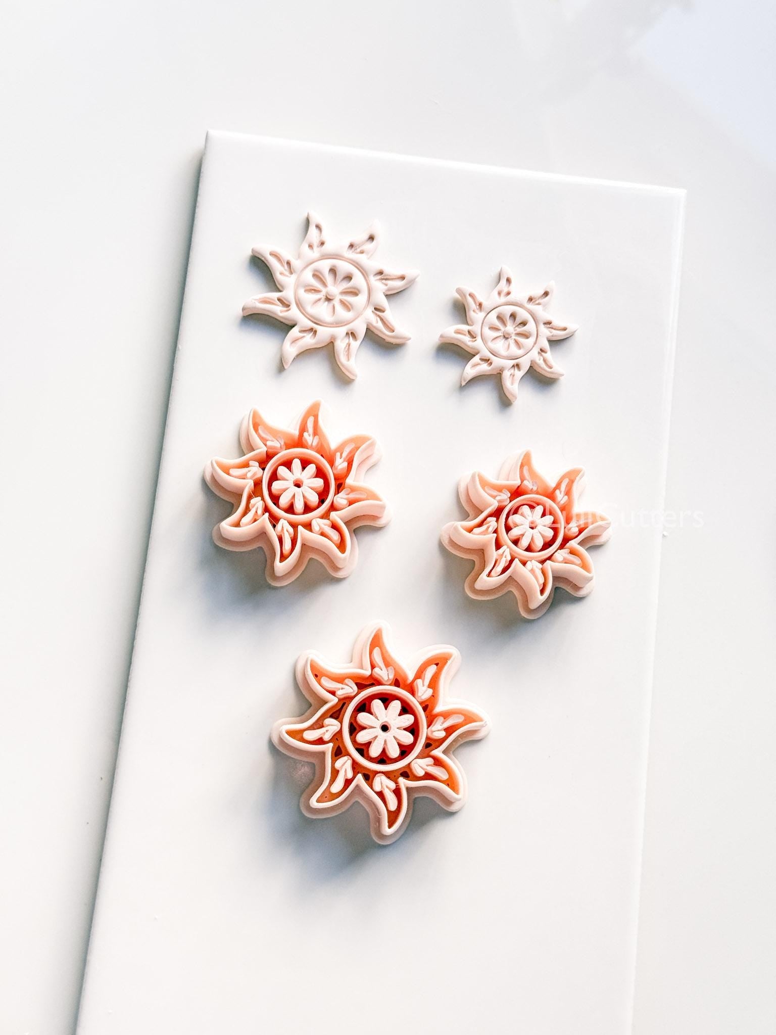 Glow Getter Cutter | Sun Flower Shape Tool for Polymer Clay