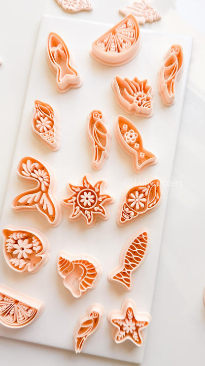 Botanical Citrus Slice Cutter | Fruit Shape Tool for Polymer Clay