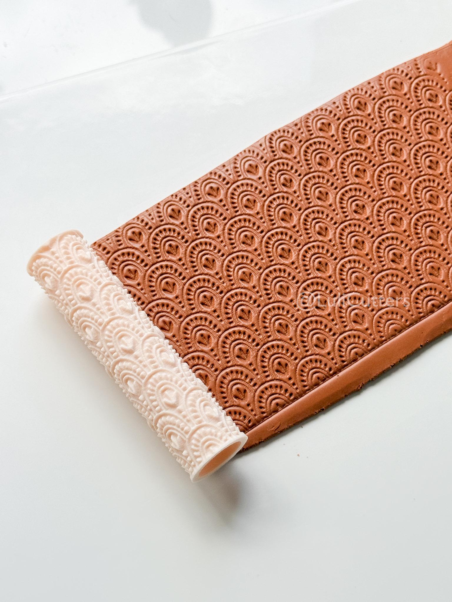 Lace ArchesTexture Roller – Boho Pattern for Polymer Clay Earrings