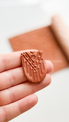 Boho Texture Roller for Clay – Pottery Tool, Crafting Supplies