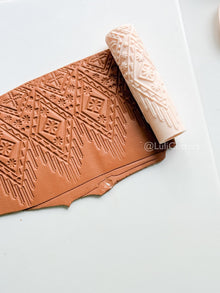 Boho Texture Roller for Clay – Pottery Tool, Crafting Supplies