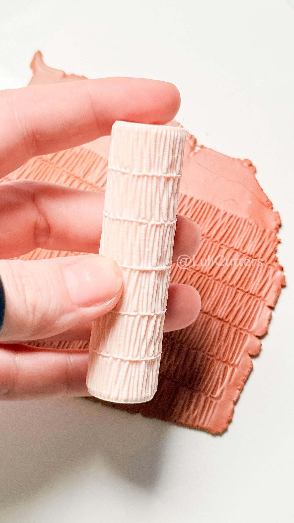 Scribble Line Texture Roller for Polymer Clay Jewelry