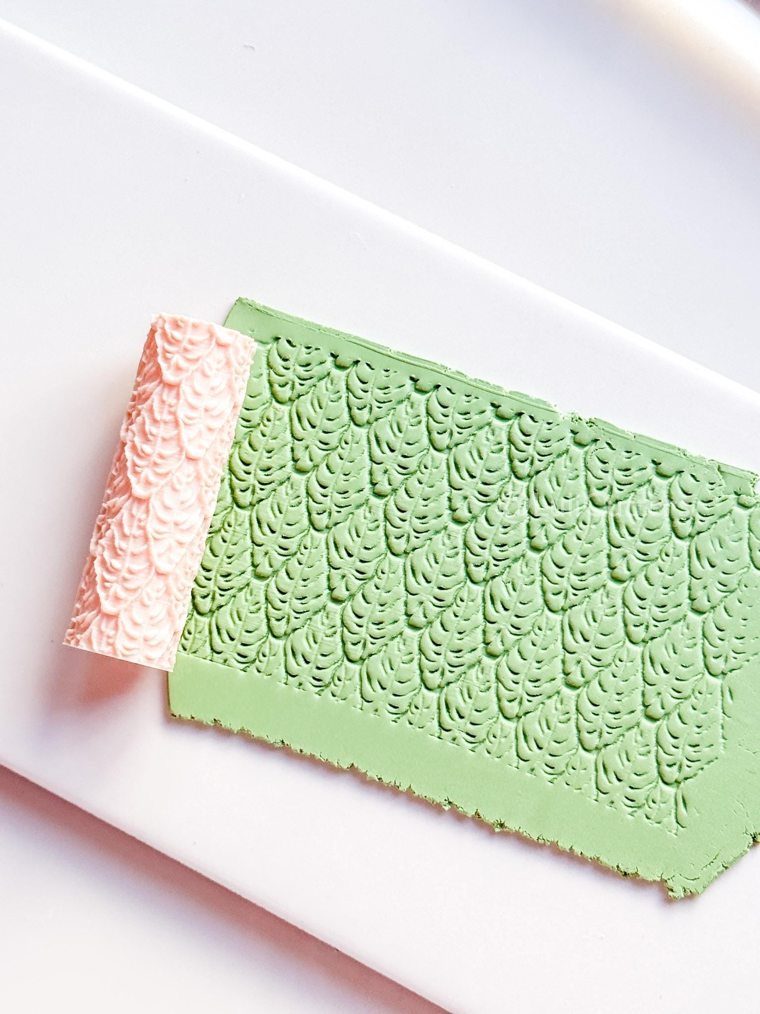 Monstera Leaf Texture Roller: Botanical Pattern for Polymer Clay