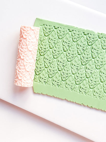 Monstera Leaf Texture Roller: Botanical Pattern for Polymer Clay