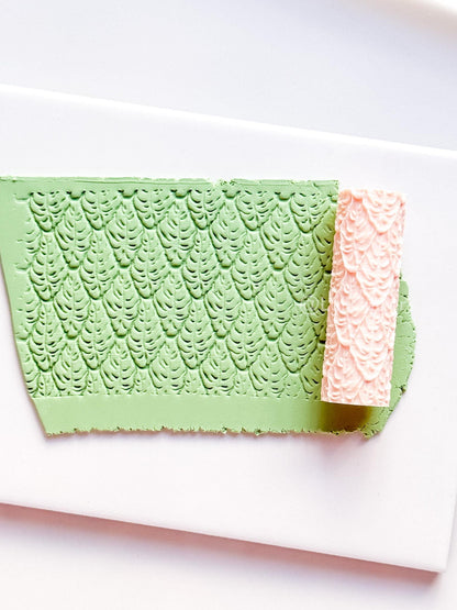 Monstera Leaf Texture Roller: Botanical Pattern for Polymer Clay