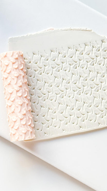 Dandelion Texture Roller: Botanical Pattern for Polymer Clay
