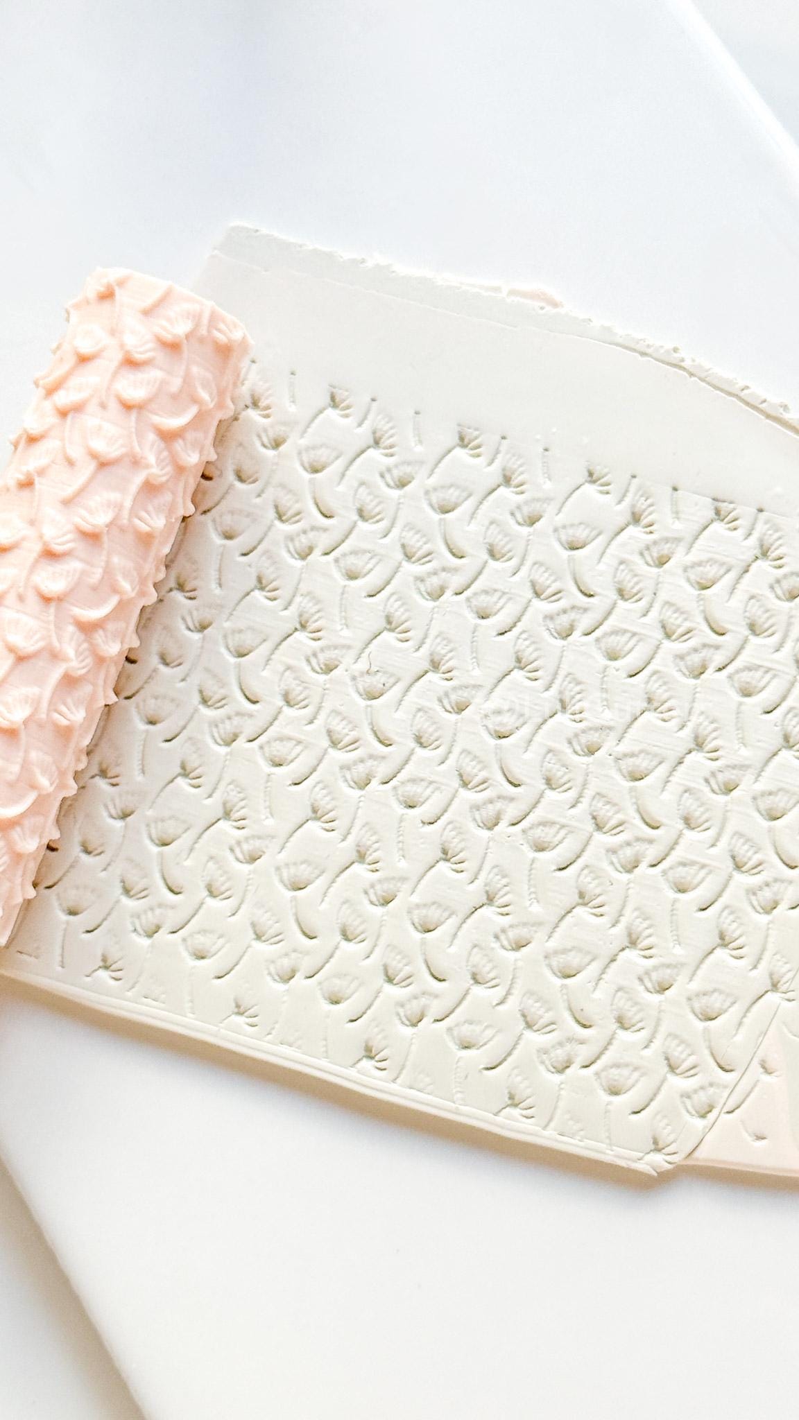 Dandelion Texture Roller: Botanical Pattern for Polymer Clay