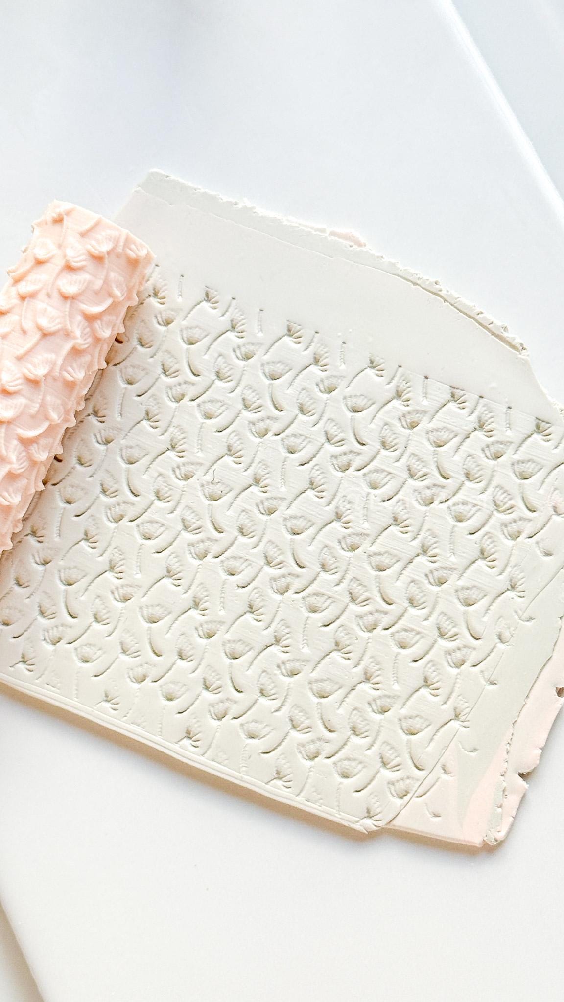 Dandelion Texture Roller: Botanical Pattern for Polymer Clay