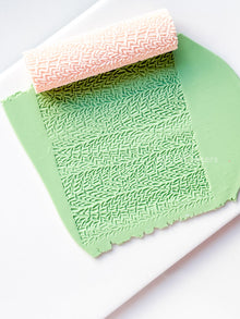 Leaf Branch Texture Roller: Botanical Pattern for Polymer Clay