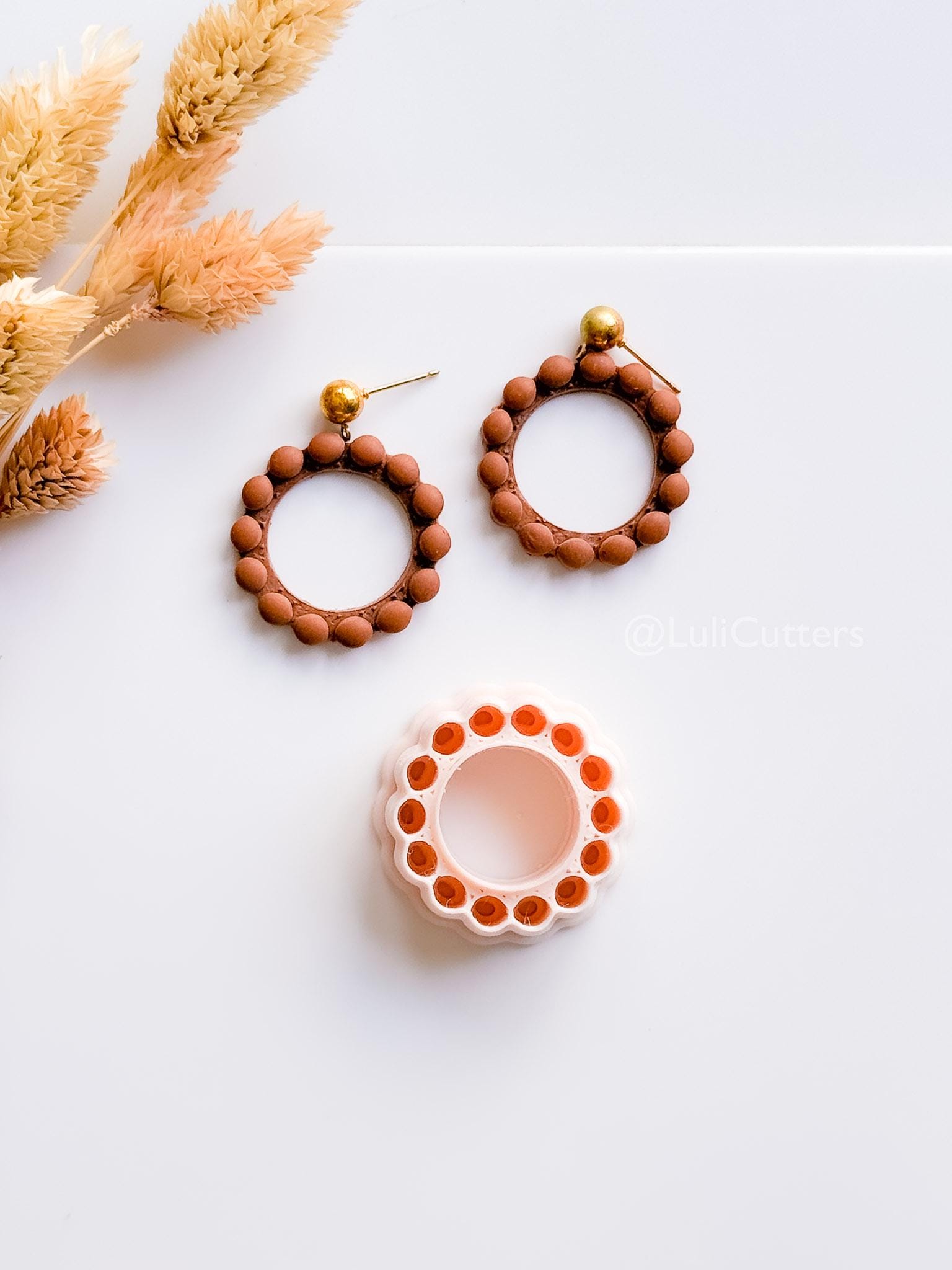 Bead Frame Circle Cutter : Beaded Look Clay Cutter