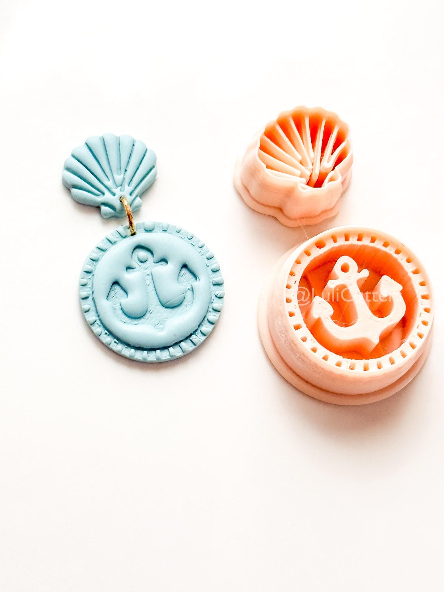 Anchor Shell Duo Cutter: Shell and Medallion Designs for Polymer Clay
