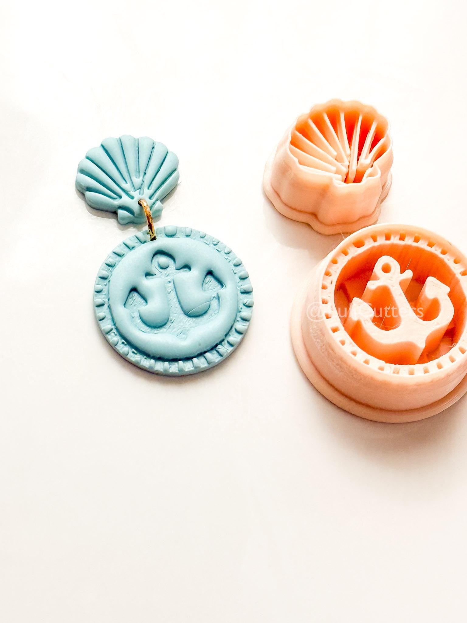 Anchor Shell Duo Cutter: Shell and Medallion Designs for Polymer Clay