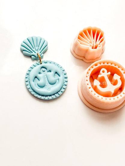 Anchor Shell Duo Cutter: Shell and Medallion Designs for Polymer Clay
