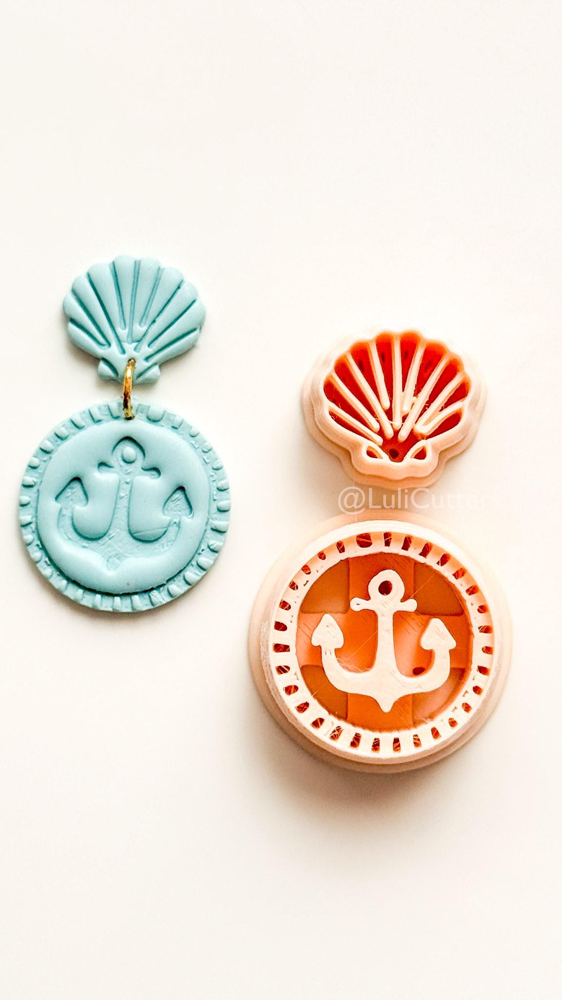 Anchor Shell Duo Cutter: Shell and Medallion Designs for Polymer Clay