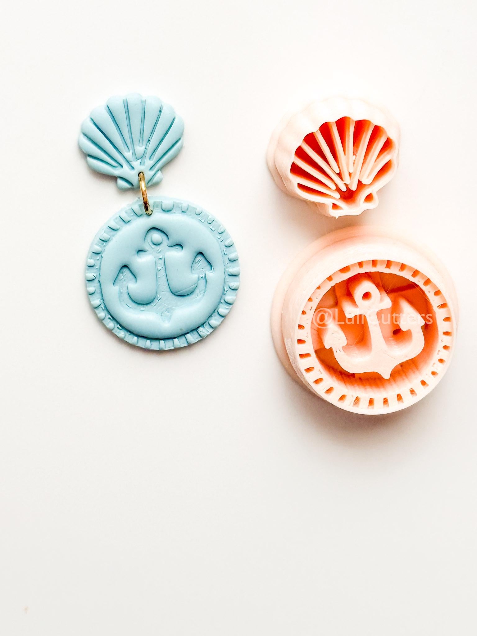Anchor Shell Duo Cutter: Shell and Medallion Designs for Polymer Clay