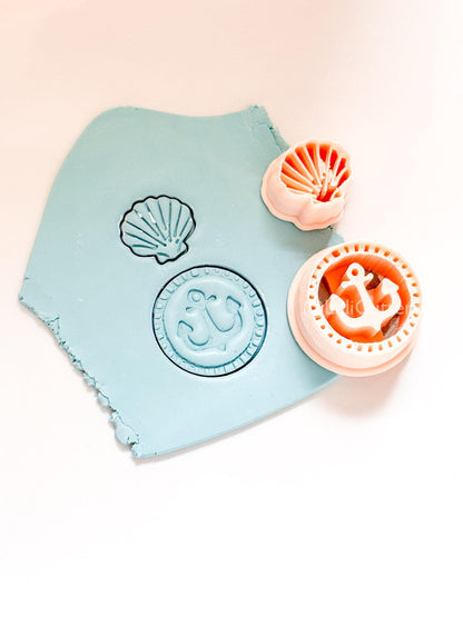 Anchor Shell Duo Cutter: Shell and Medallion Designs for Polymer Clay