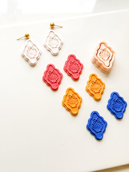 Emboss Bow Shell Cutter: Scalloped Ribbon Design for Polymer Clay