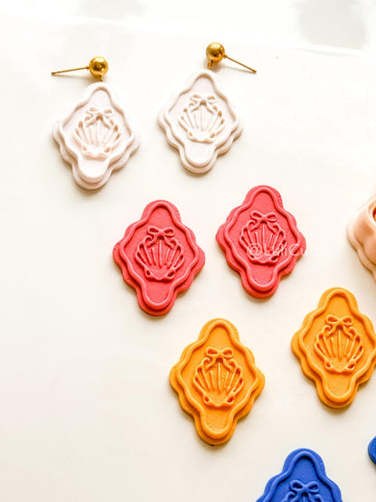 Emboss Bow Shell Cutter: Scalloped Ribbon Design for Polymer Clay