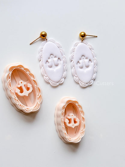 Framed Anchor Cutter: Scalloped Marine Design for Polymer Clay