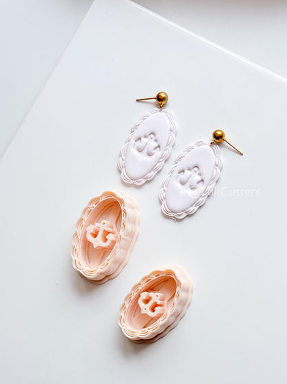 Framed Anchor Cutter: Scalloped Marine Design for Polymer Clay