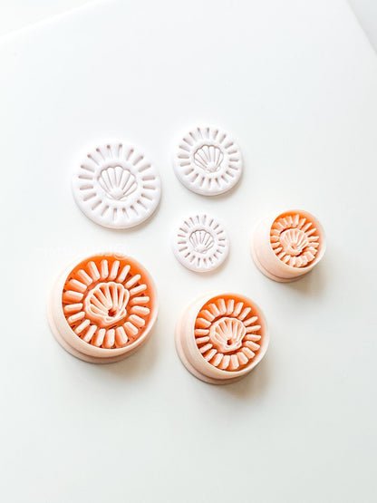 Shell Halo Cutter | Round Seashell Earring Shape for Polymer Clay