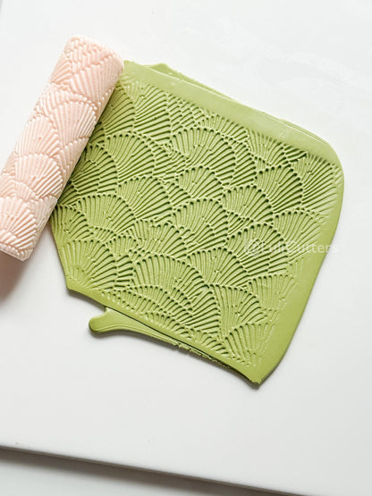 Shell Fan Pattern Texture Roller – Pottery Tool, Crafting Supplies