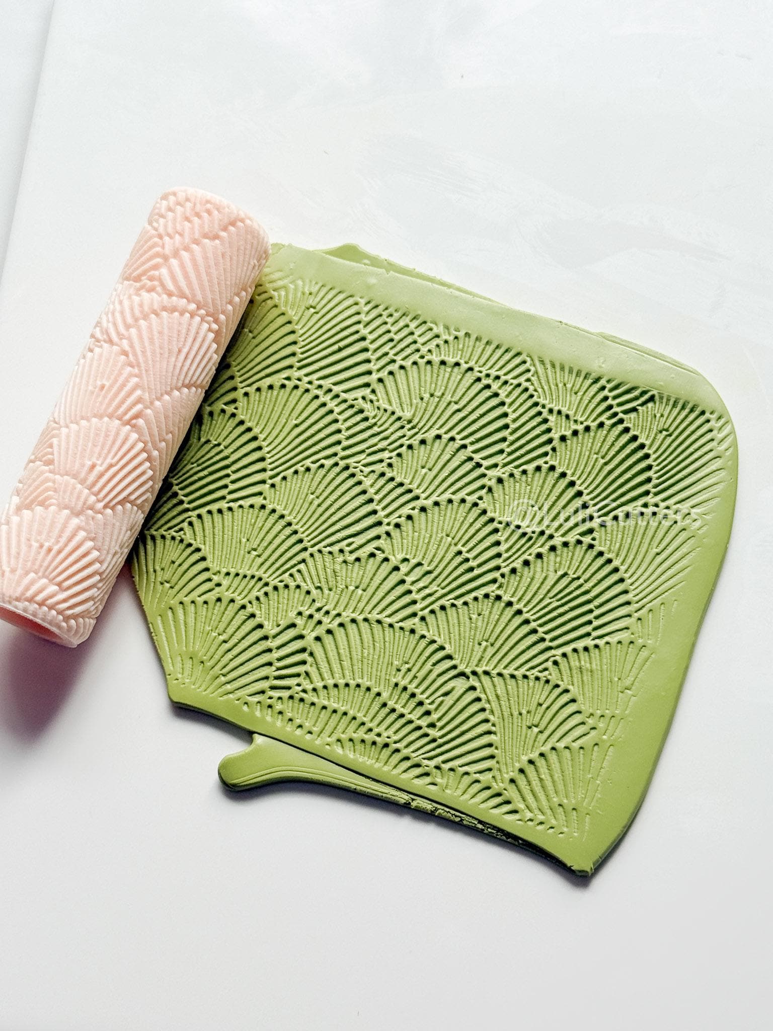 Shell Fan Pattern Texture Roller – Pottery Tool, Crafting Supplies