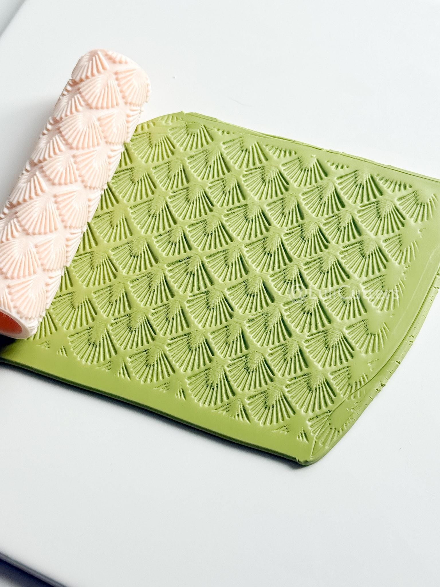 Boho Fan Pattern Texture Roller – Pottery Tool, Crafting Supplies