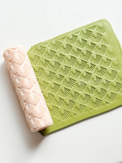 Boho Fan Pattern Texture Roller – Pottery Tool, Crafting Supplies