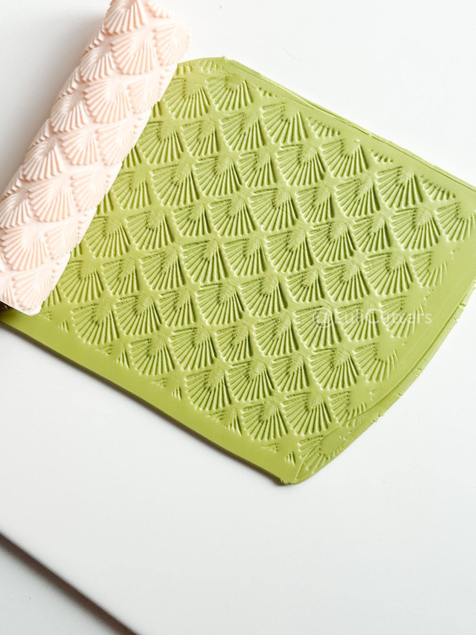 Boho Fan Pattern Texture Roller – Pottery Tool, Crafting Supplies