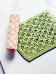 Boho Fan Pattern Texture Roller – Pottery Tool, Crafting Supplies