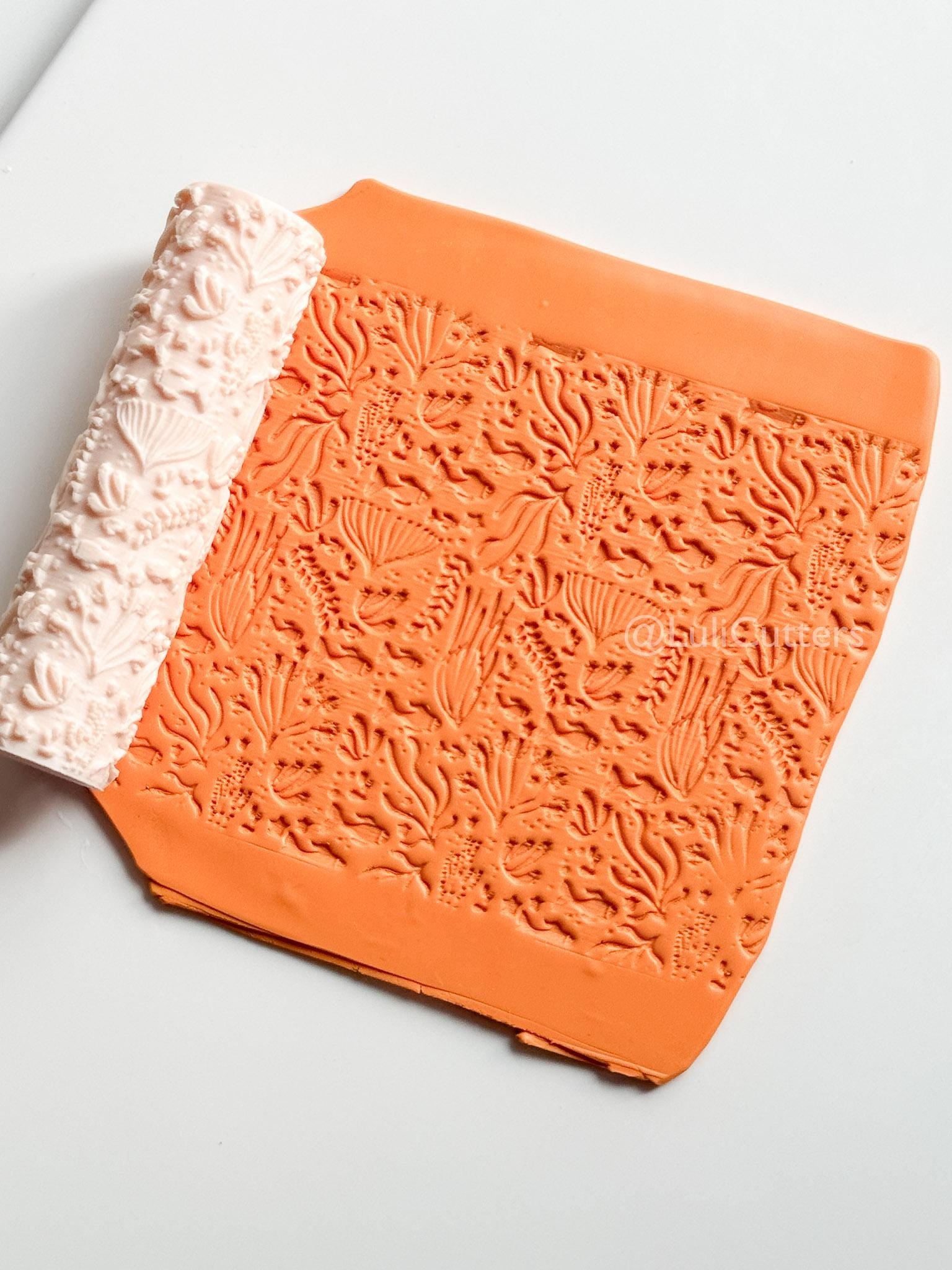 Undersea Ocean Pattern Texture Roller – Pottery Tool, Crafting Supplies