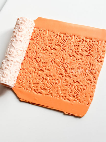 Undersea Ocean Pattern Texture Roller – Pottery Tool, Crafting Supplies