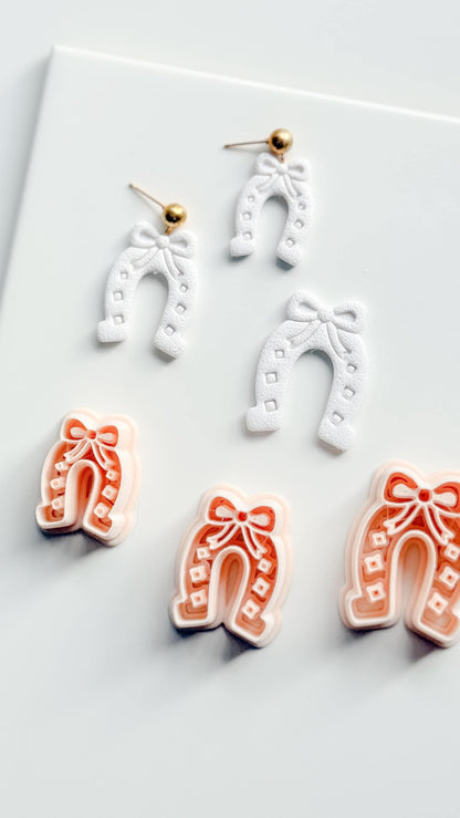 Lucky Bow Horseshoe Cutter | Western Arch Earring Shape for Polymer Clay