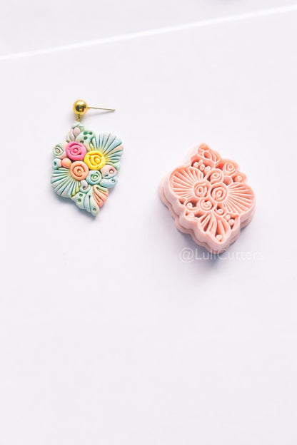 The Ocean Cluster Cutter | Floral Sea Earring Shape for Polymer Clay