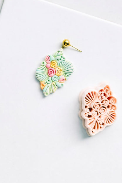 The Ocean Cluster Cutter | Floral Sea Earring Shape for Polymer Clay