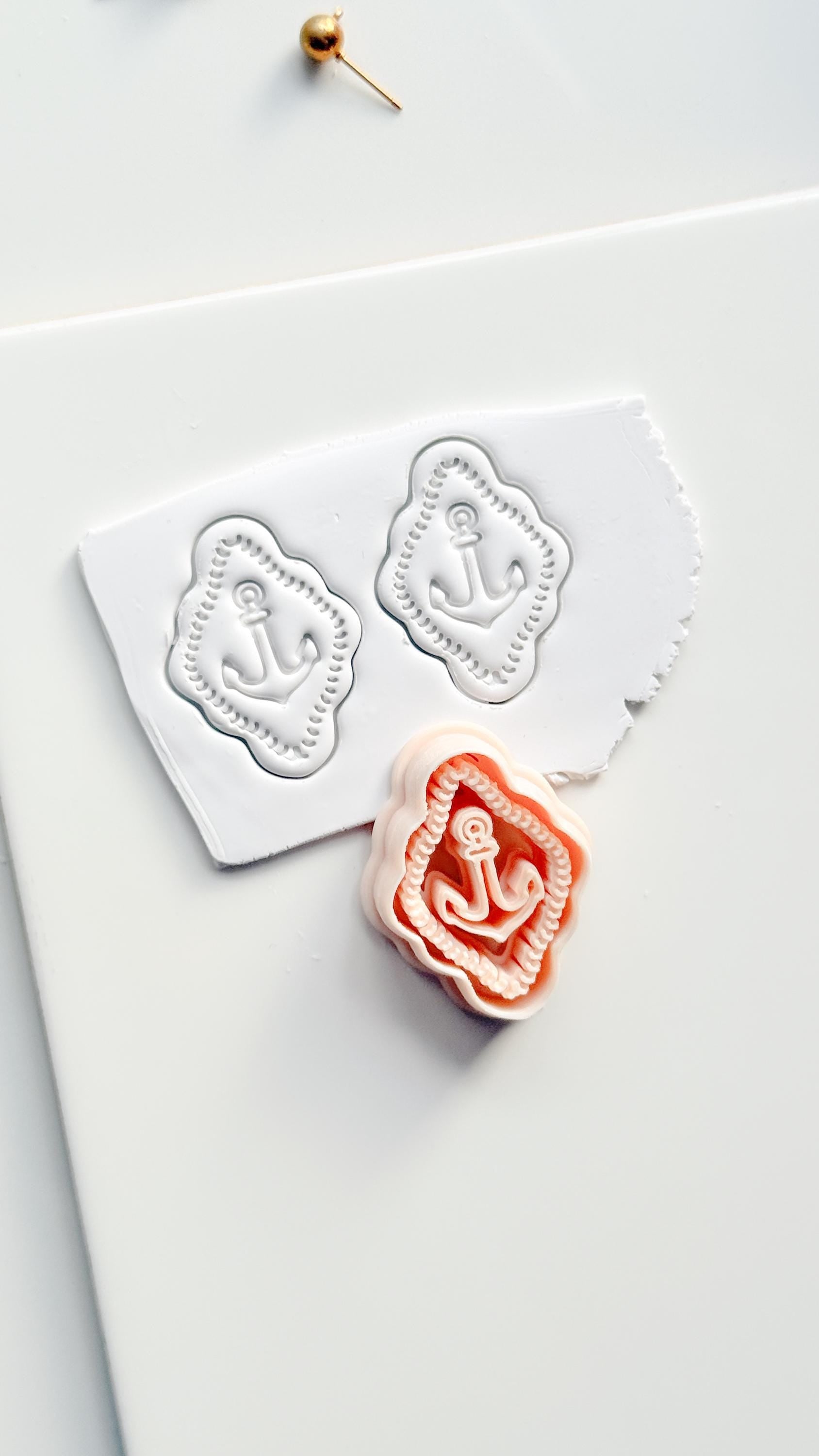 Mimi Marine Anchor Cutter | Nautical Earring Polymer Clay Tool