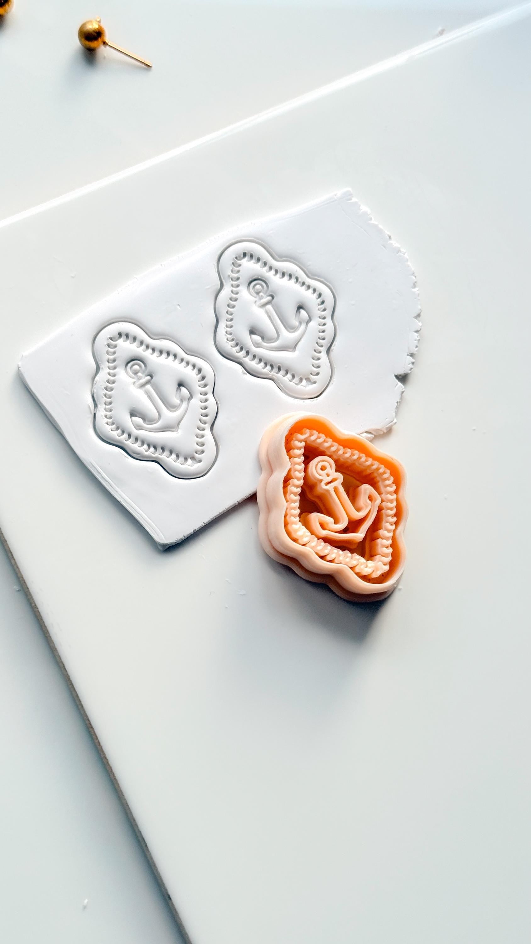 Mimi Marine Anchor Cutter | Nautical Earring Polymer Clay Tool