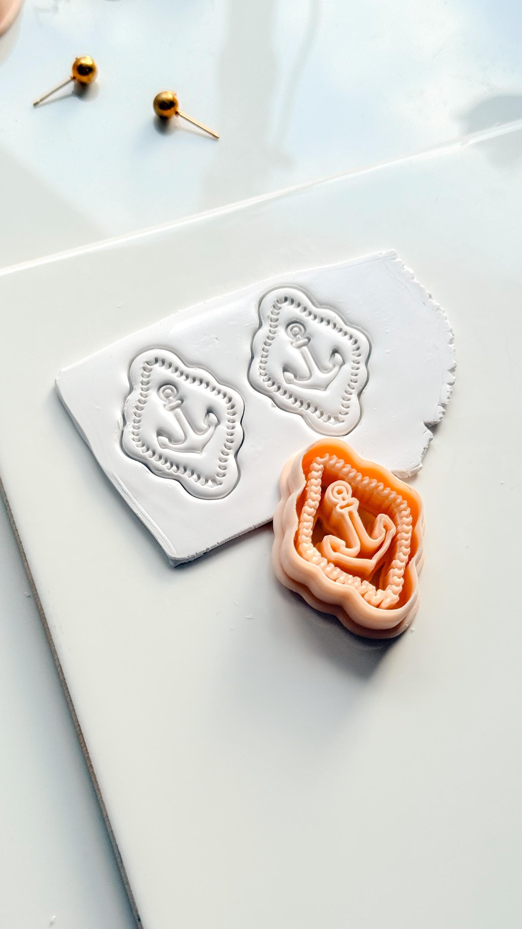 Mimi Marine Anchor Cutter | Nautical Earring Polymer Clay Tool