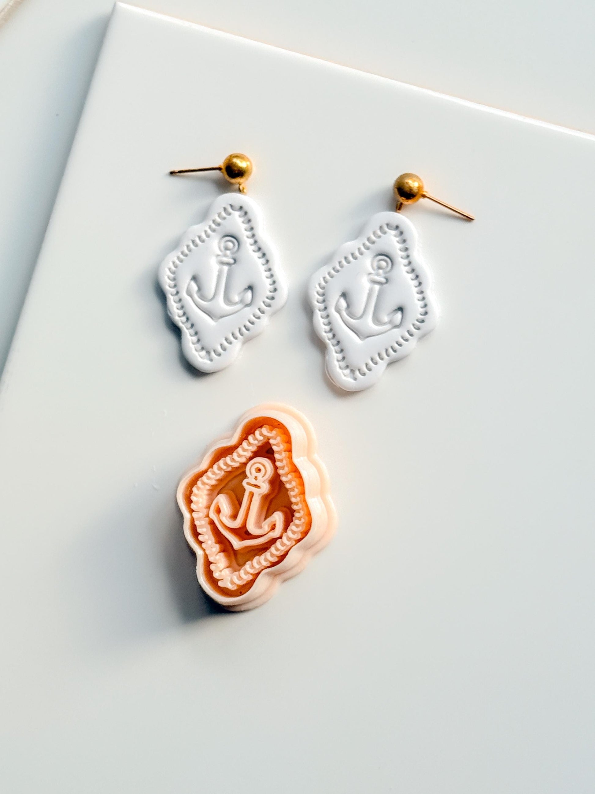 Mimi Marine Anchor Cutter | Nautical Earring Polymer Clay Tool