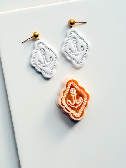 Mimi Marine Anchor Cutter | Nautical Earring Polymer Clay Tool