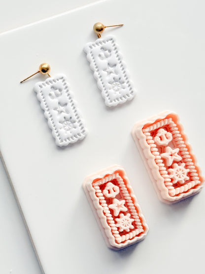 Timbre de Marine Earring Cutter | Nautical Postage Shape for Polymer Clay