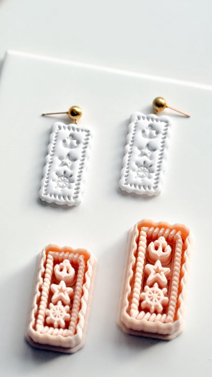 Timbre de Marine Earring Cutter | Nautical Postage Shape for Polymer Clay