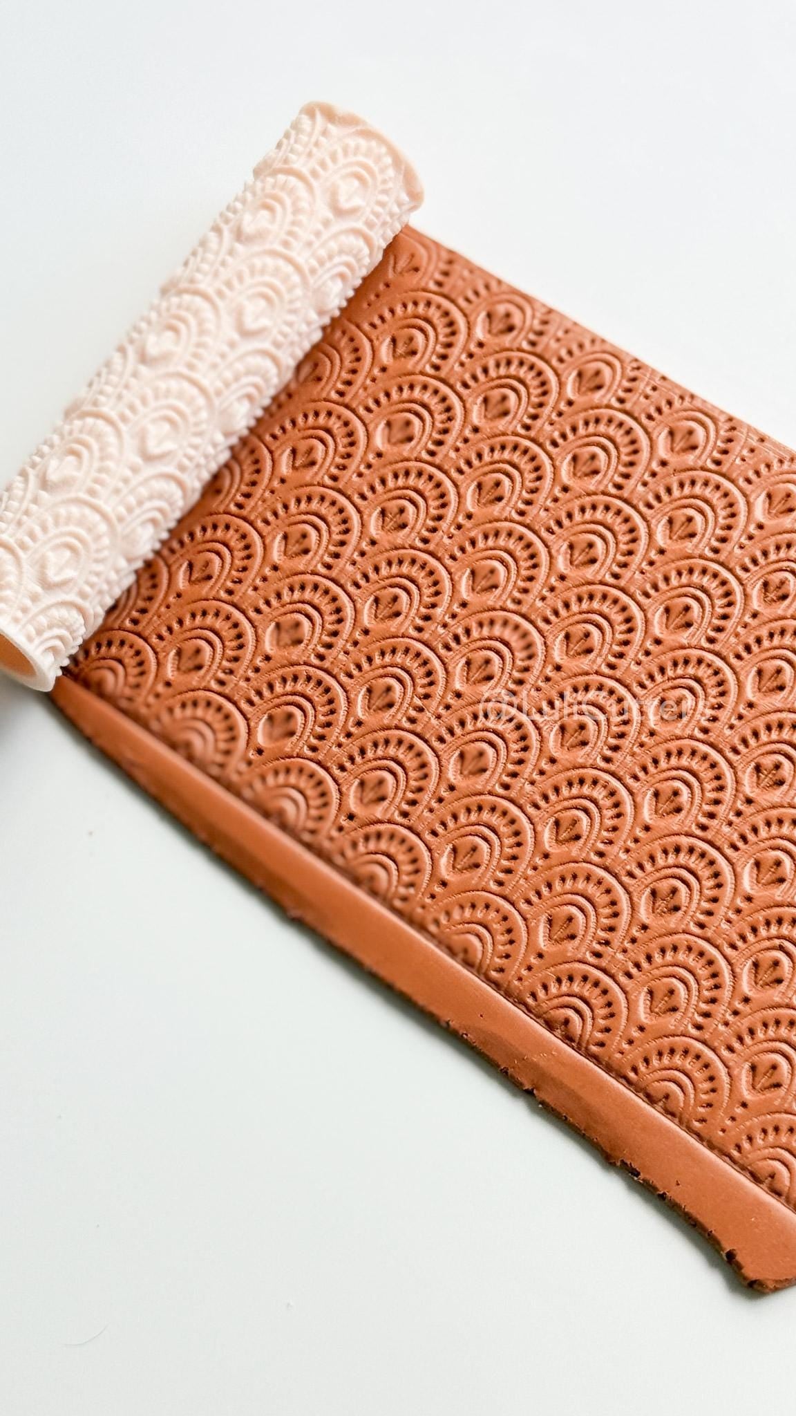 Lace ArchesTexture Roller – Boho Pattern for Polymer Clay Earrings
