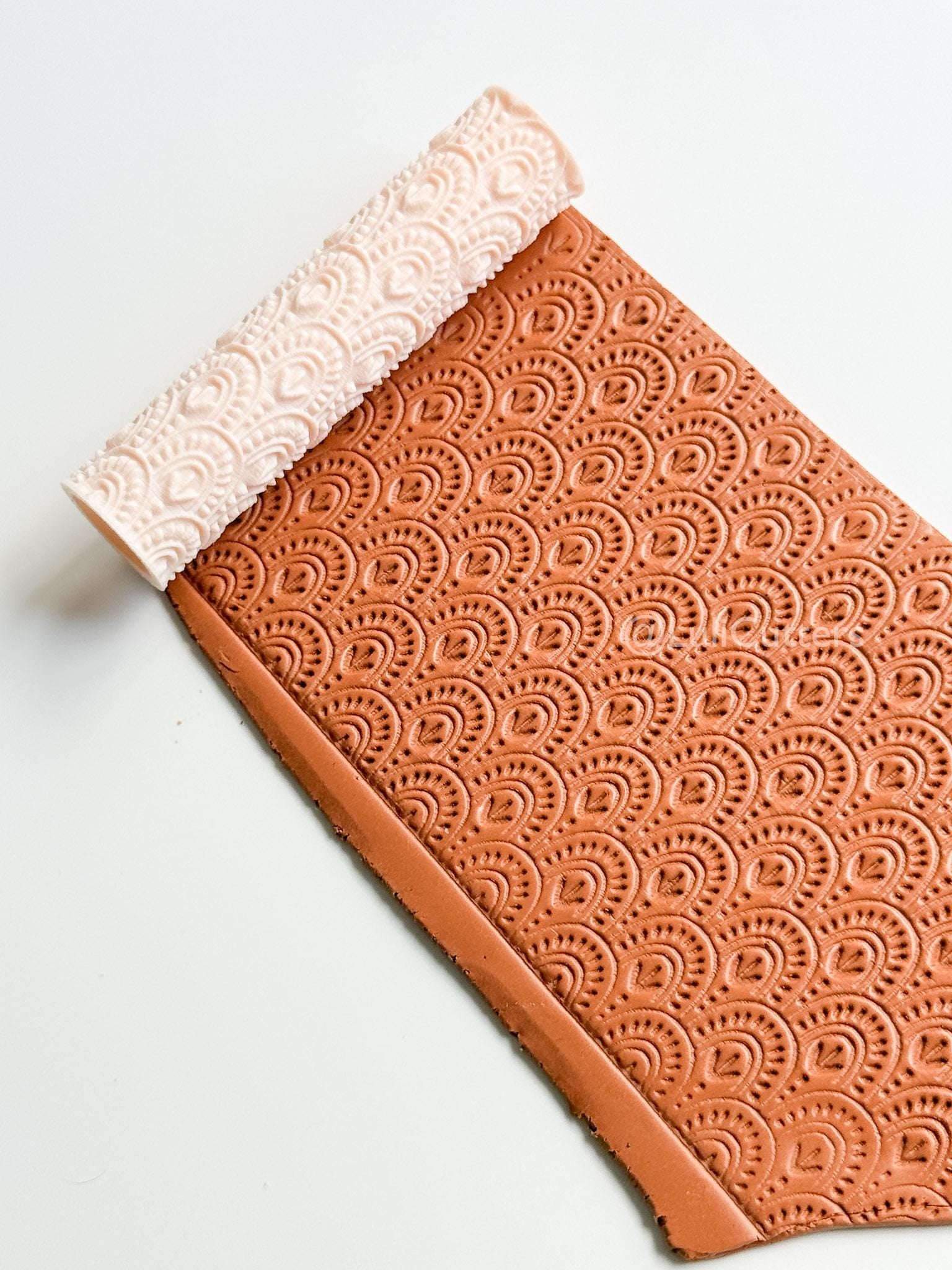 Lace ArchesTexture Roller – Boho Pattern for Polymer Clay Earrings