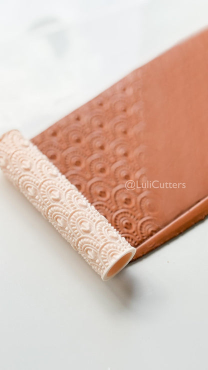 Lace ArchesTexture Roller – Boho Pattern for Polymer Clay Earrings